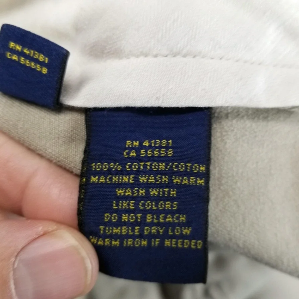 Polo Ralph Lauren Pants‎ Mens 36x30 Beige Pleated Chino Classic Baggy Trousers